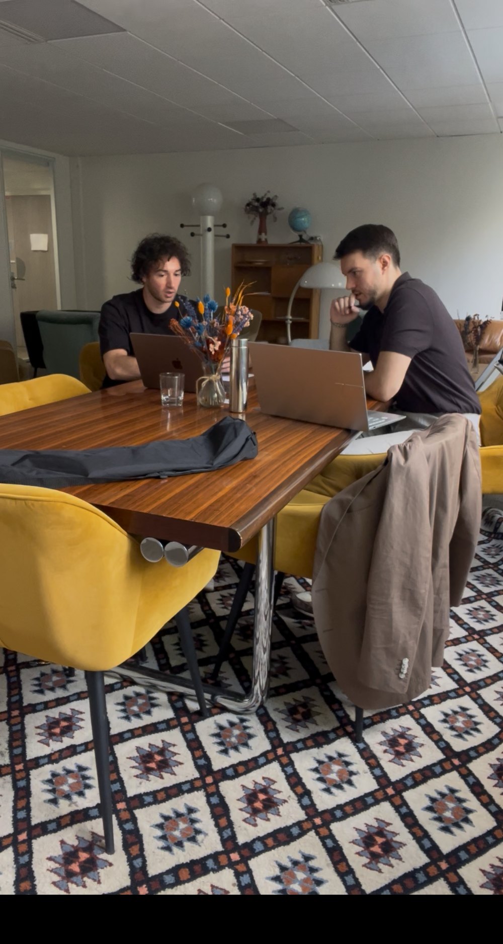 Séance de travail avec un entrepreneur accompagné